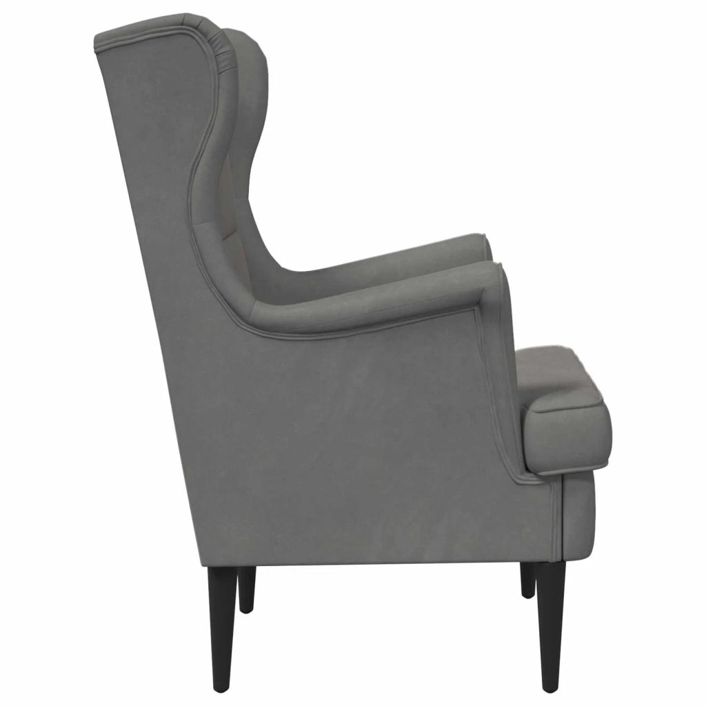 Poltrona | Sedia Relax Grigio Scuro Velluto