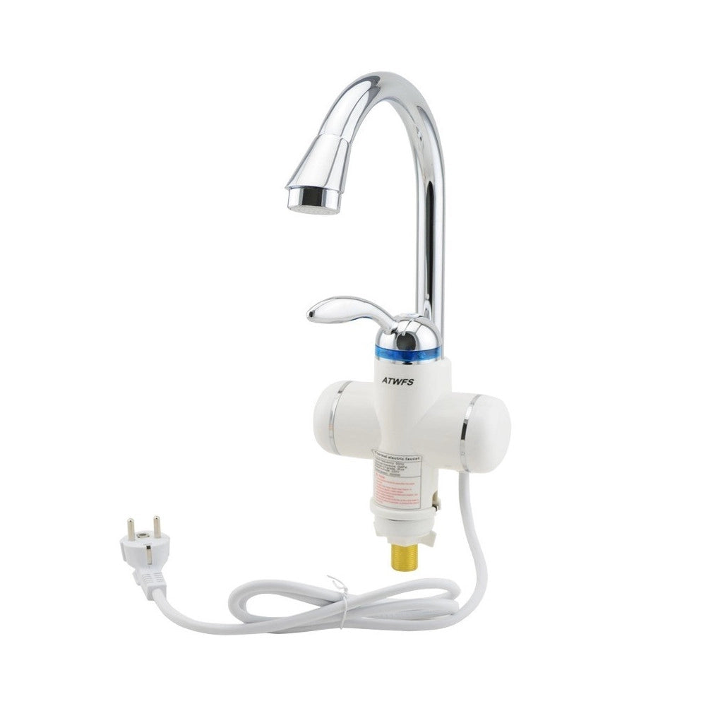 Trade Shop - Rubinetto Miscelatore Caldaia Elettrico Acqua Calda Con Spina Cucina Bagno 3000w -