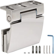 Scharniere per porte in vetro adattabili - In acciaio inossidabile 304 - Per vetro resistente 8-12 mm - Inclusi viti e accessori - Peso 367 g - Dimensioni 70 x 68 mm - Scharniere per vetro