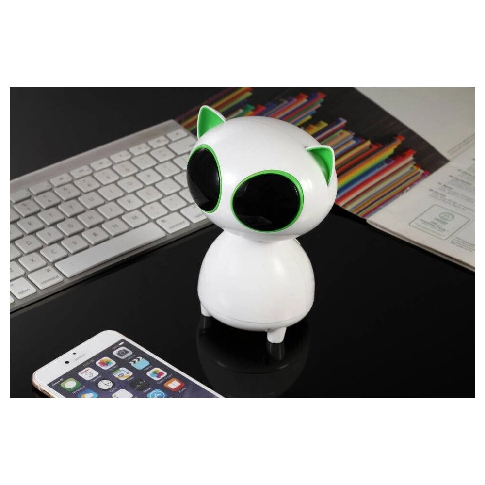 Trade Shop - Mini Cassa Amplificatore Speacker Per Computer Pc Da 3w Usb 5v A Forma Di Gatto -