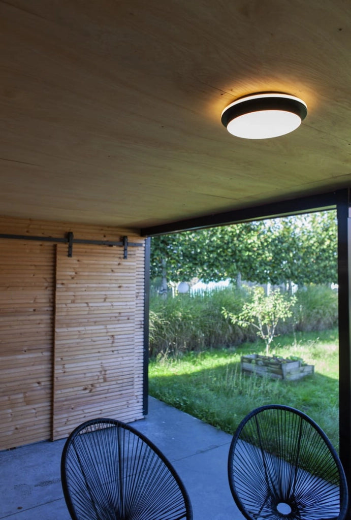 Plafoniera LED esterna Lutec Goleta nera 24,3W IP44