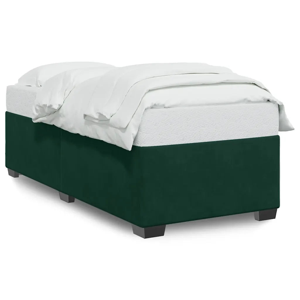 Giroletto senza Materasso Verde Scuro 90x200 cm in Velluto 3284610