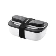Set lunch box con posate colore bianco 900 ml