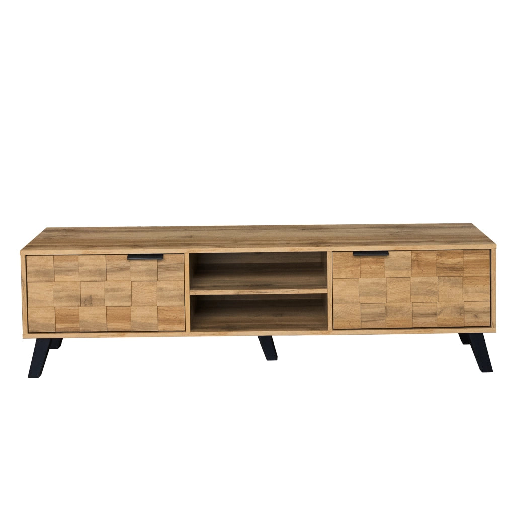 Mobile TV con 2 Ante e 2 Ripiani Aperti ¨C MINIMAL ¨C 160.5x35.5x45 cm