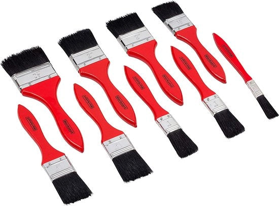 Set di Pennelli per Vernici Acrilici 9 pezzi