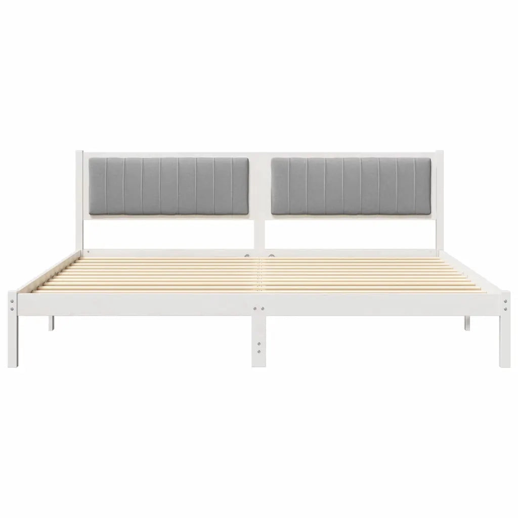 Letto matrimoniale | Letto per adulti | Struttura del letto Grigio chiaro 200 x 200 cm Pino massello