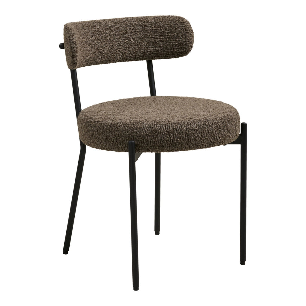 Set di 2 Sedie Badalona, Marrone, Tessuto, 49,5x47x72,5 cm