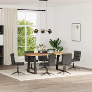 Sedie da Pranzo 6 pz Nere in Similpelle 3315708