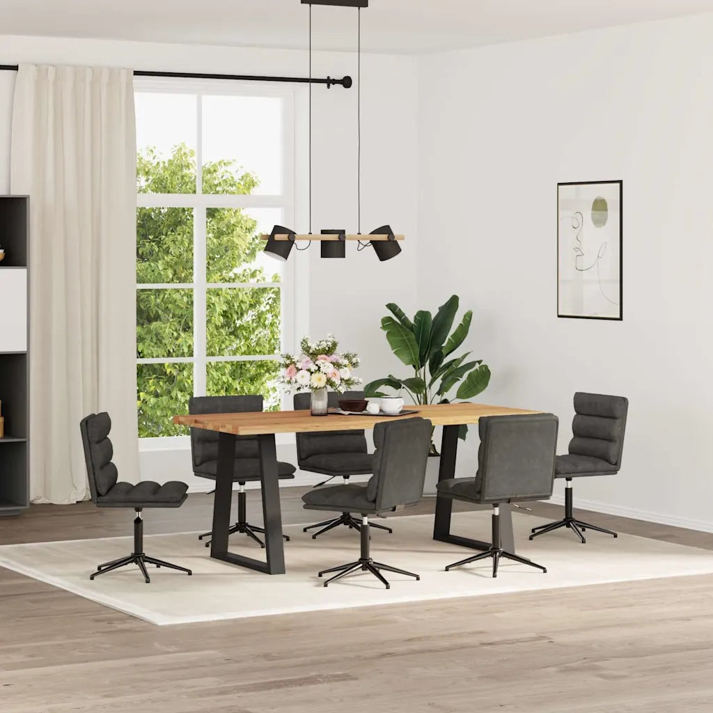 Sedie da Pranzo 6 pz Nere in Similpelle 3315708