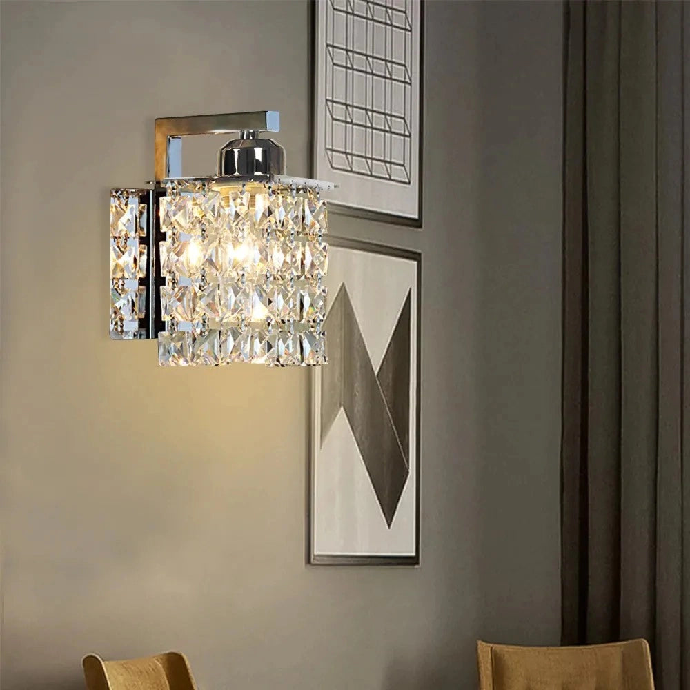Lampada Da Parete In Metallo Cristallo APP543-1W Cromo