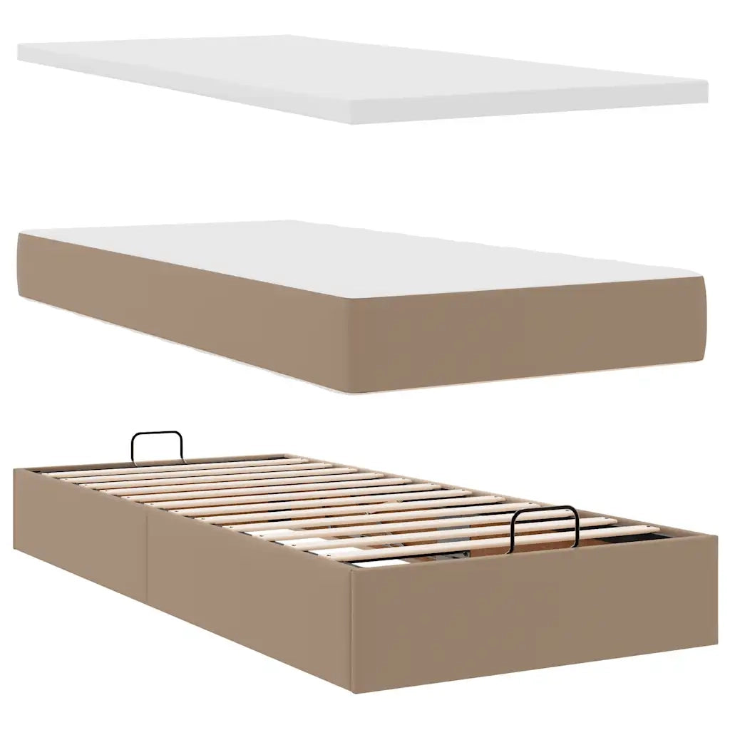 Struttura Letto Pouf con Materassi 200x200cm Similpelle 3314512
