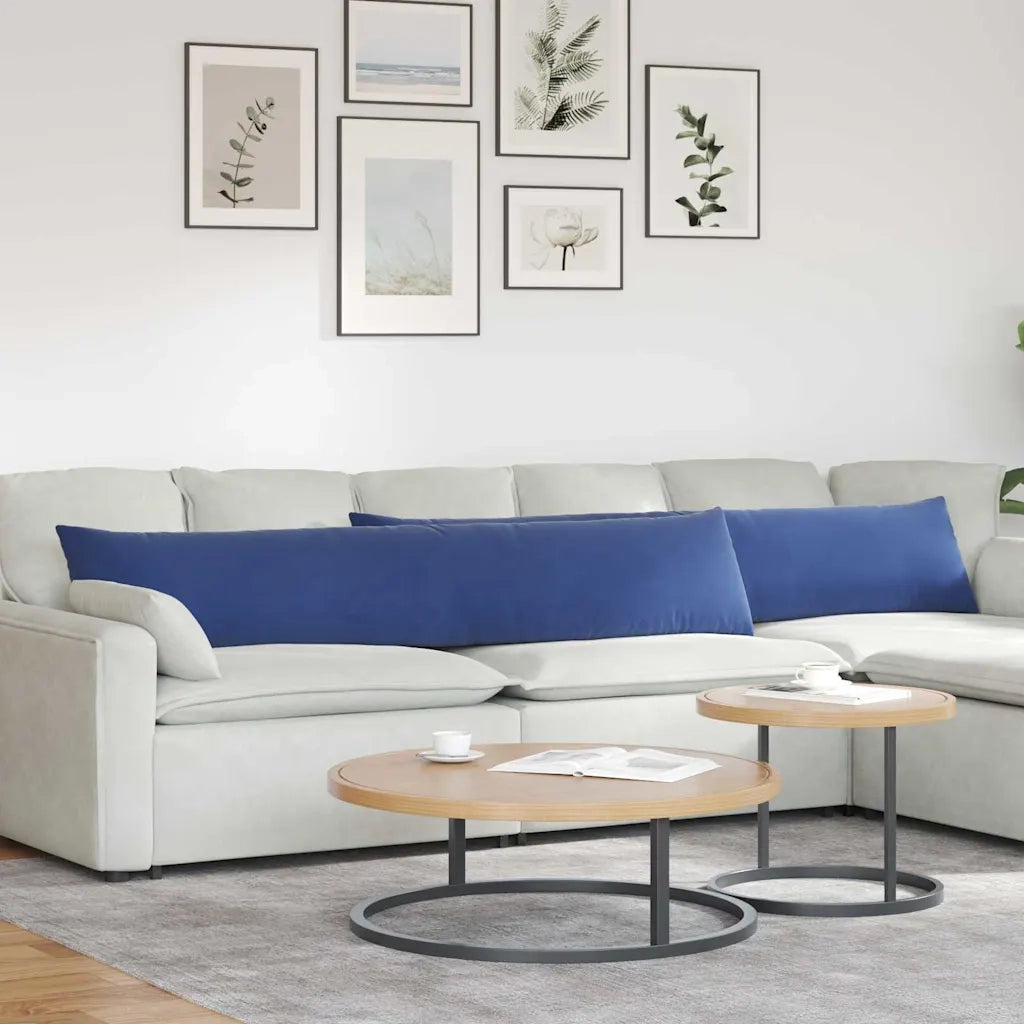 Cuscini da Divano 2 pz-Set di 2 Cuscini per Sofa Blu Polizia 200 x 40 cm