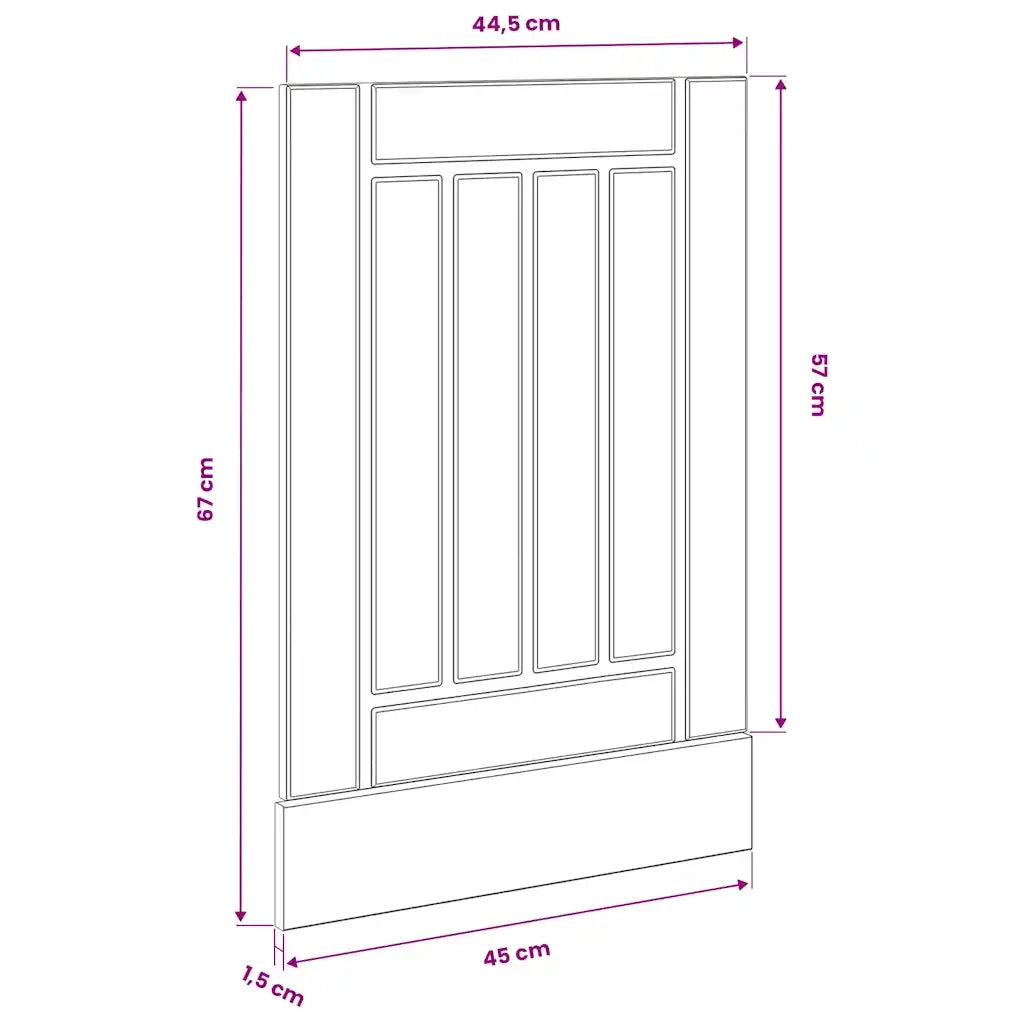 vidaXL Pannello Lavastoviglie Lucca Bianco Lucido in Legno Multistrato