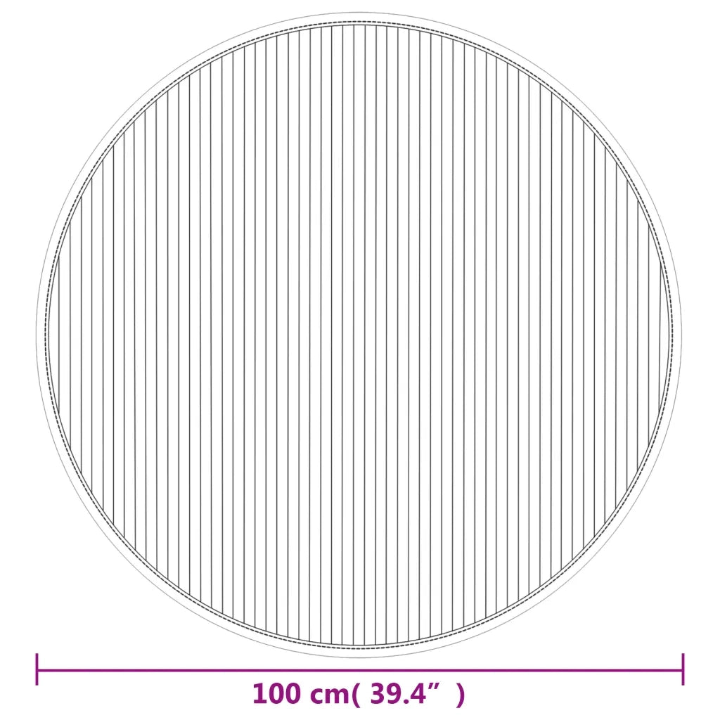 Tappeto Rotondo Nero 100 cm in BambÃ¹