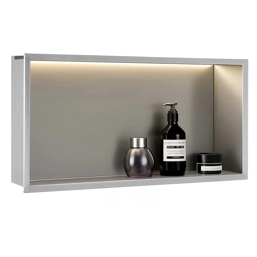 Mensola Bagno Led 30x60 Steel Brush