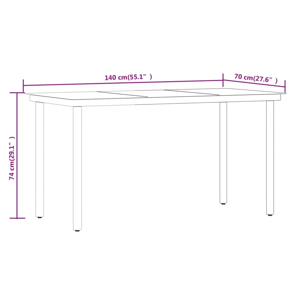 Set da Pranzo per Giardino 7 pz | Set Salotto da Giardino con Cuscini Grigio e Nero