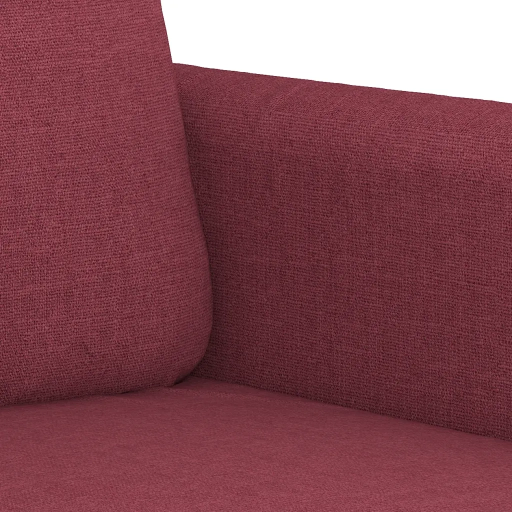 Divano a 2 Posti Rosso Vino 120 cm in Tessuto 359476