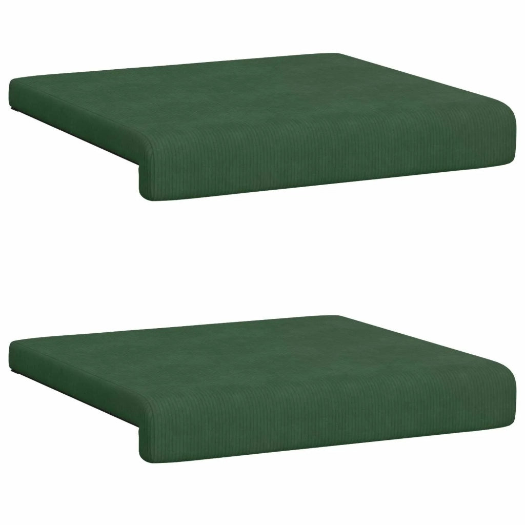 Cuscino per panchina 2 pcs corduroy Verde Scuro 42043063