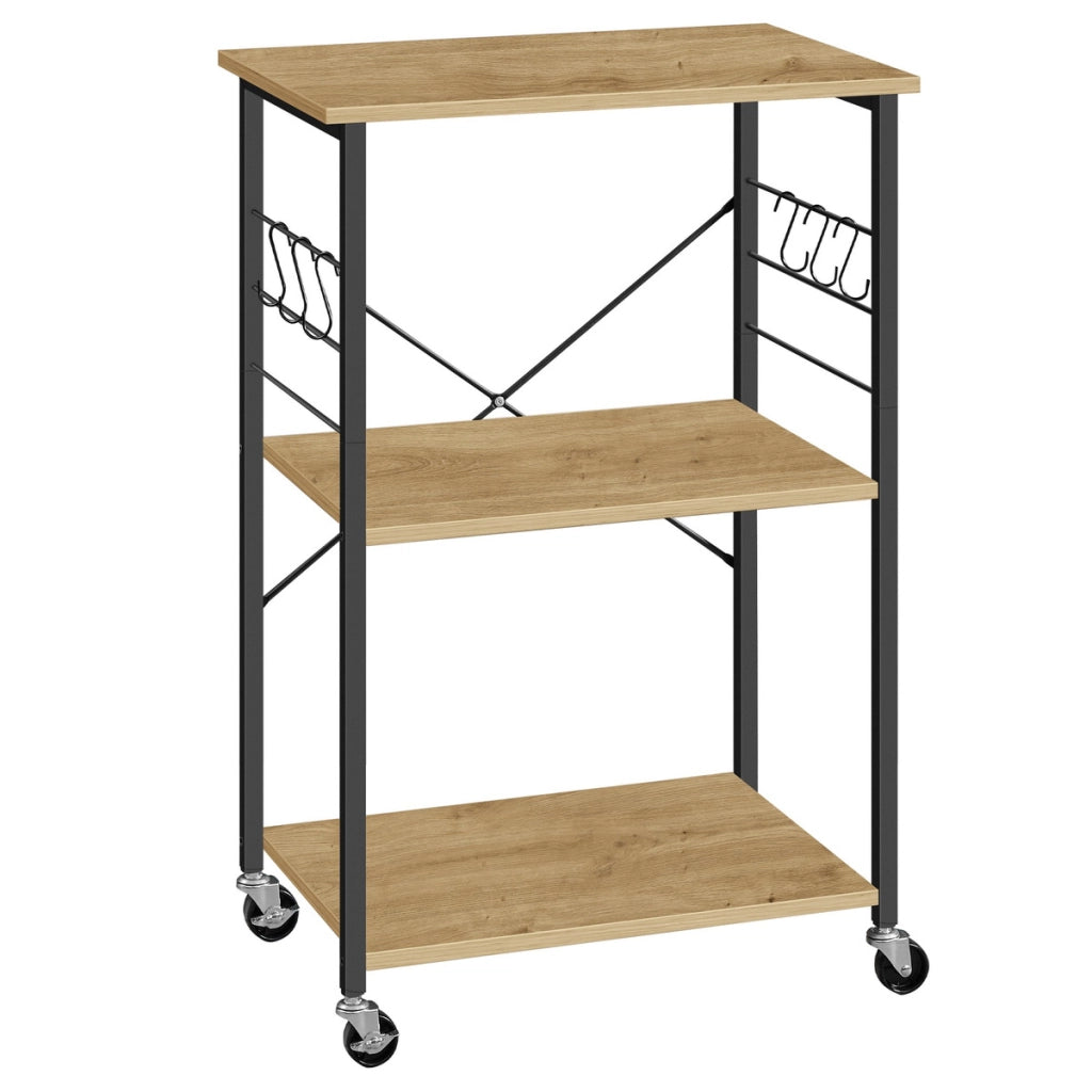 Carrello da cucina industrial Artisan in legno e metallo