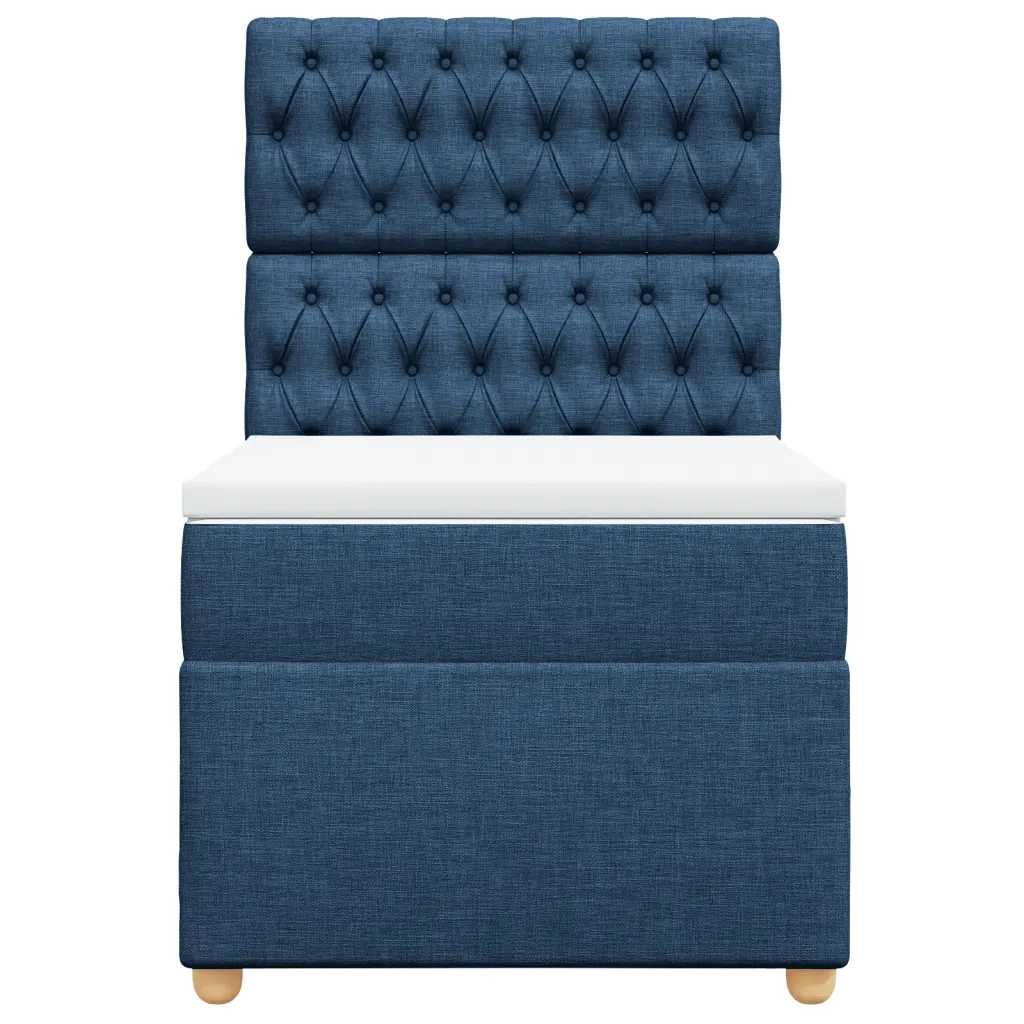 Giroletto a Molle con Materasso Blu 80x200 cm inTessuto