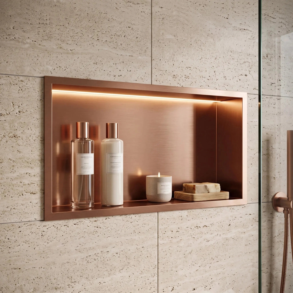 Mensola Bagno Led 30x60 Brush Copper
