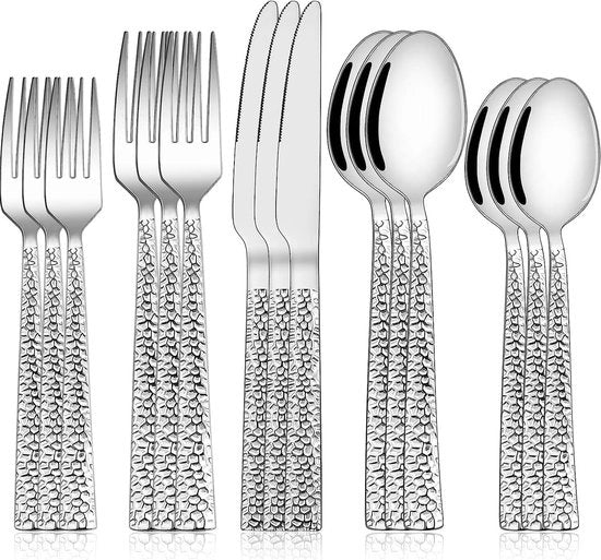 Set di posate in acciaio inossidabile stabile, 60 pezzi