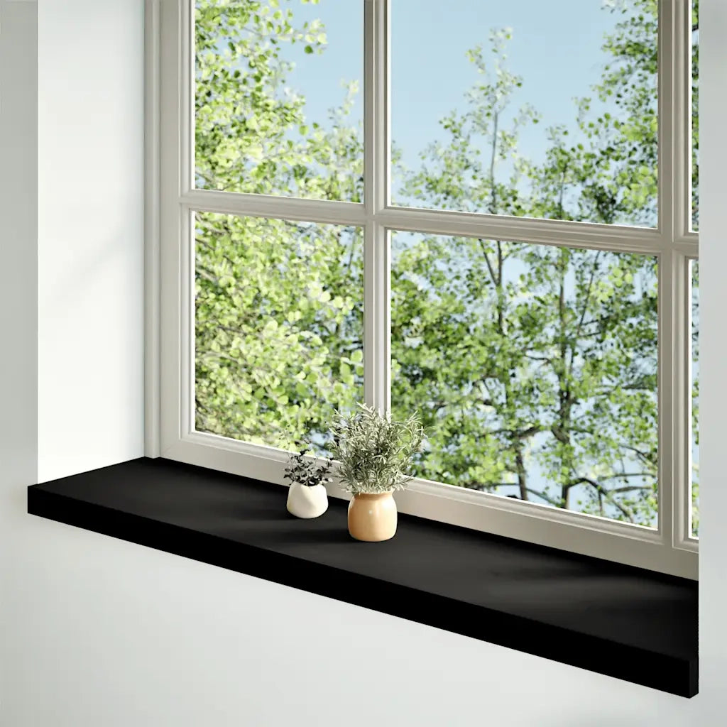 Davanzali 2 pz Marrone Scuro 120x25x2 cm Legno Massello Rovere
