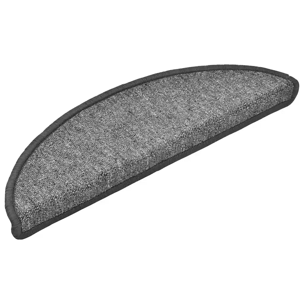 Tappetini per scale 20 pz | Gradini per Scale 56x17x3 cm Grigio scuro Semicircolari