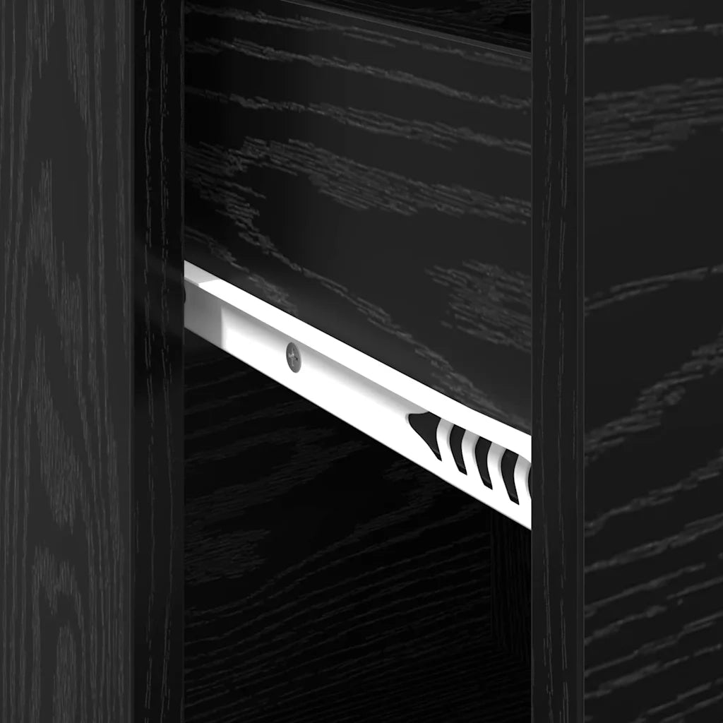 Credenza con cassetto Rovere Nero 38 x 34 x 75 cm 869547