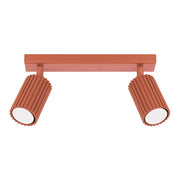 Lampada da soffitto KARBON 2 rosso ocra
