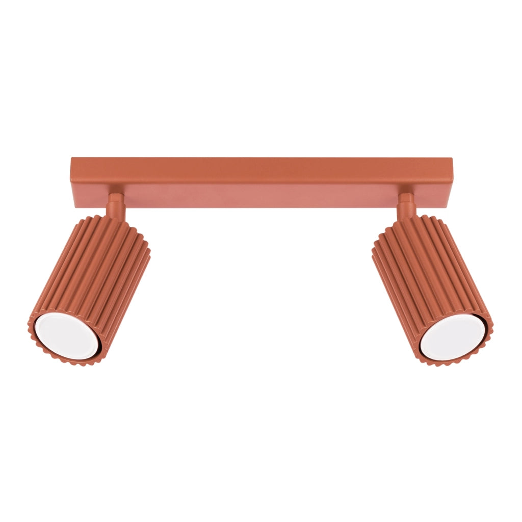 Lampada da soffitto KARBON 2 rosso ocra