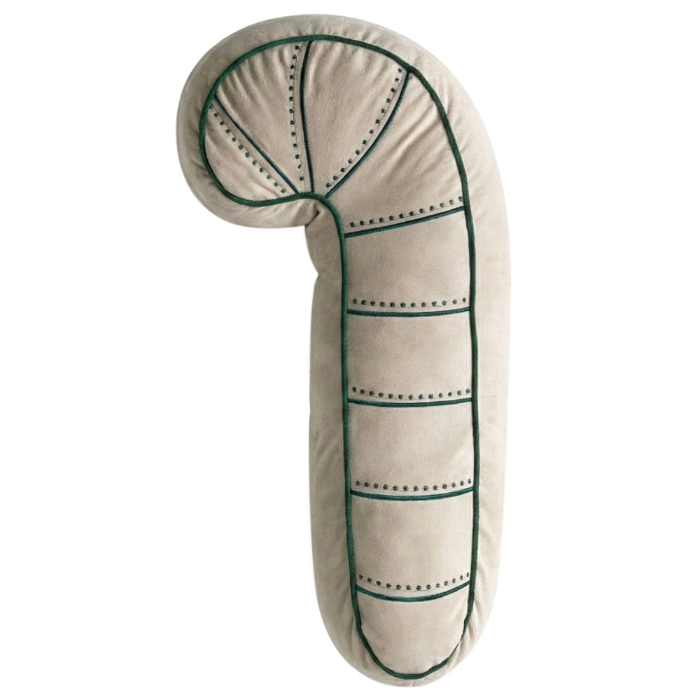 Set di 3 cuscini in velluto con motivo natalizio 40 x 40 cm 60 x 40 cm 70 x 35 cm beige chiaro e verde accessorio decorativo