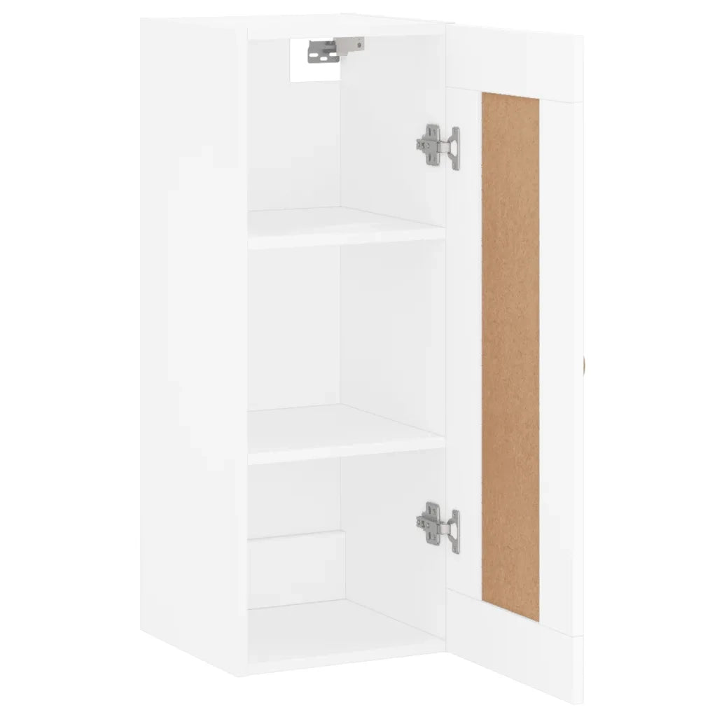 Elegante pensile bianco a 3 scomparti 34,5 x 34 x 90 cm realizzato in legno composito bianco 02_0048937