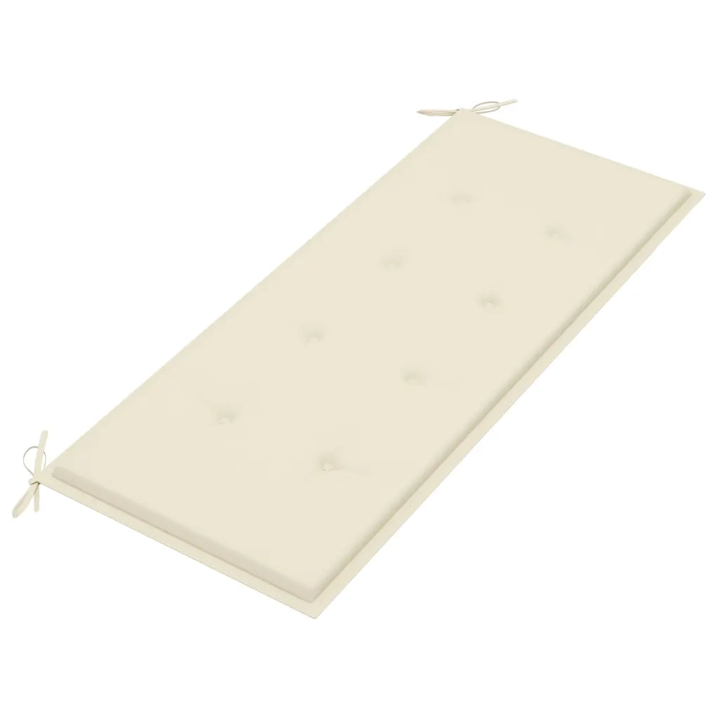 Panchina da Giardino 2 Posti e Cuscino 120cm Massello Eucalipto 3060971