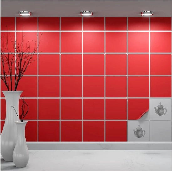 Tegelstickers Autoadesivi 10x10 cm - Resistente alle Macchie e Rimovibili per Bagno, Cucina e WC