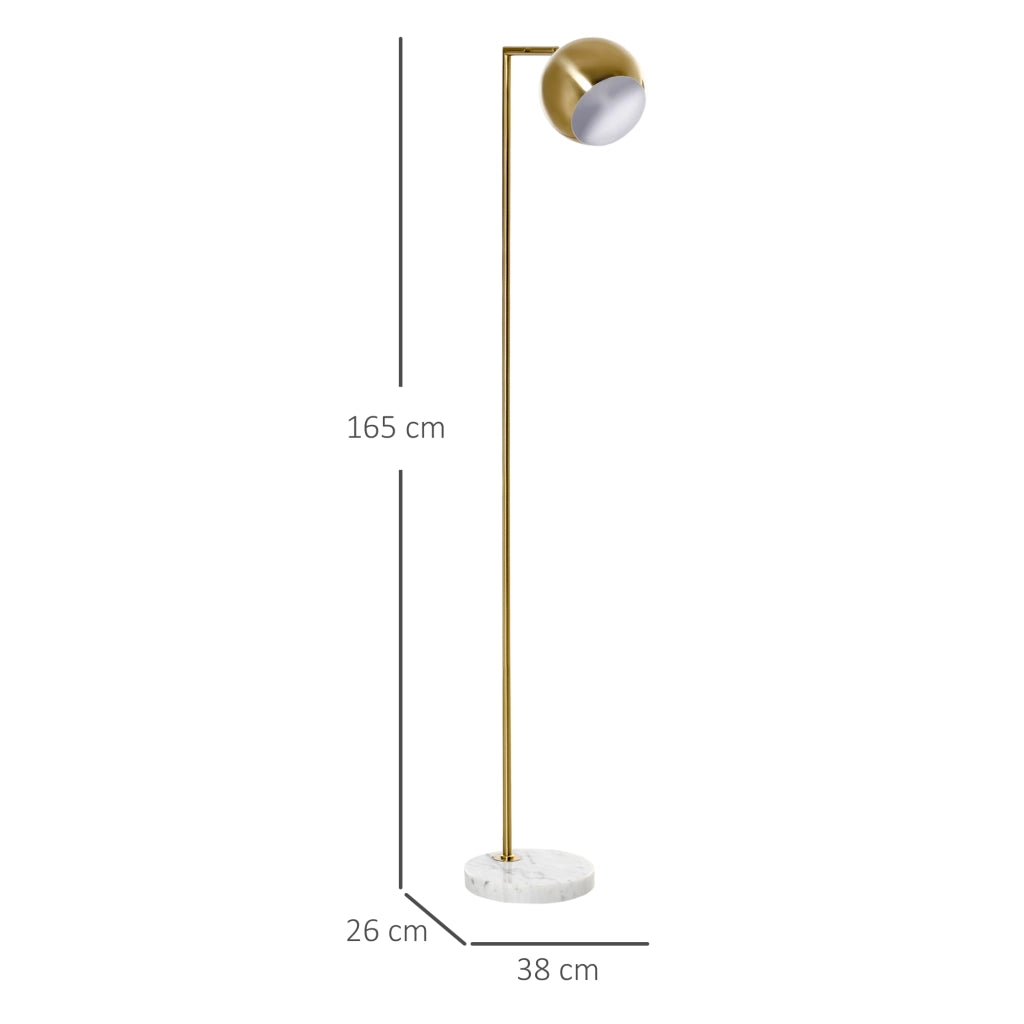 Lampada da Terra Moderna con Paralume Regolabile ¨C Minimal ¨C Oro