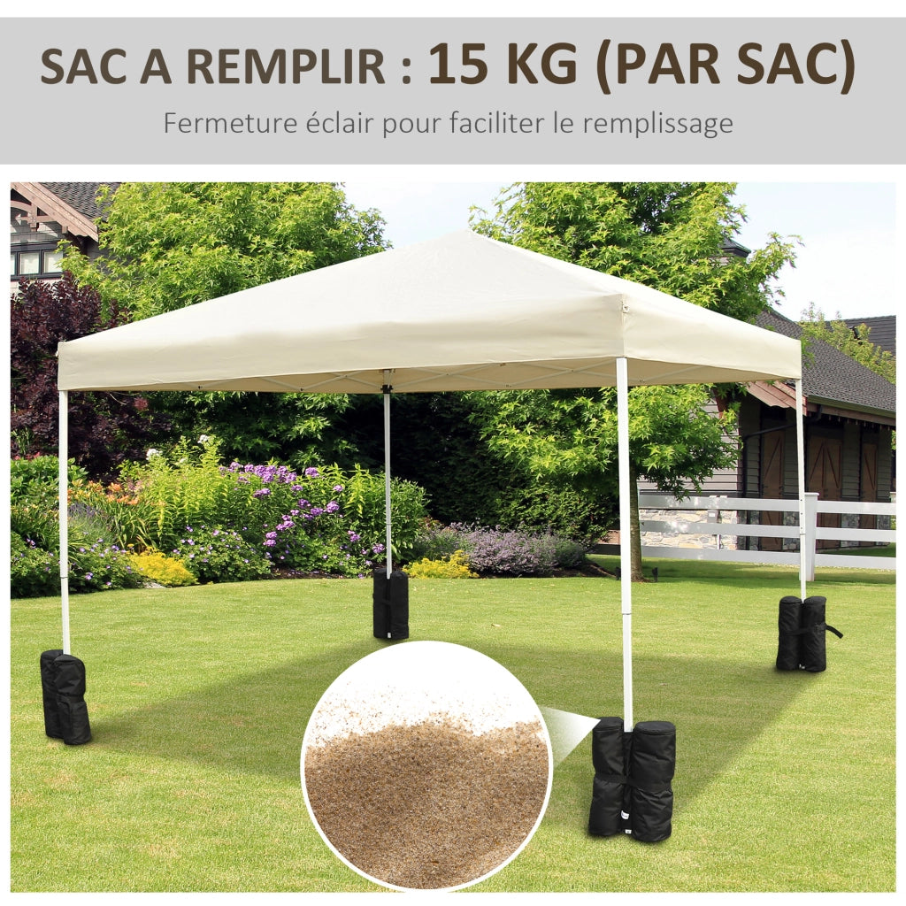 Sacchi di Zavorra per Gazebo ¨C Zephmum ¨C Nero 4 Pz