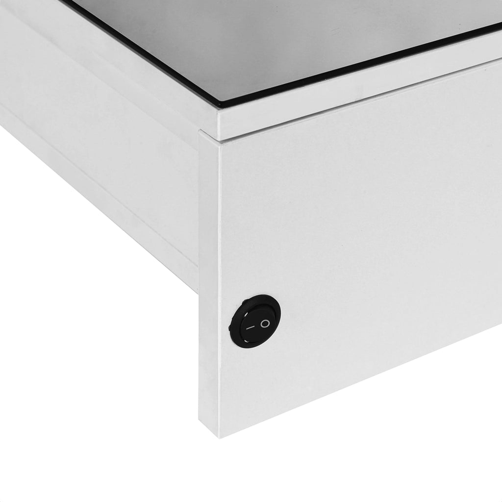 Armadio a muro con specchio e luci LED, ripiano aperto e interno ¨C Minimal ¨C 80x15x60cm