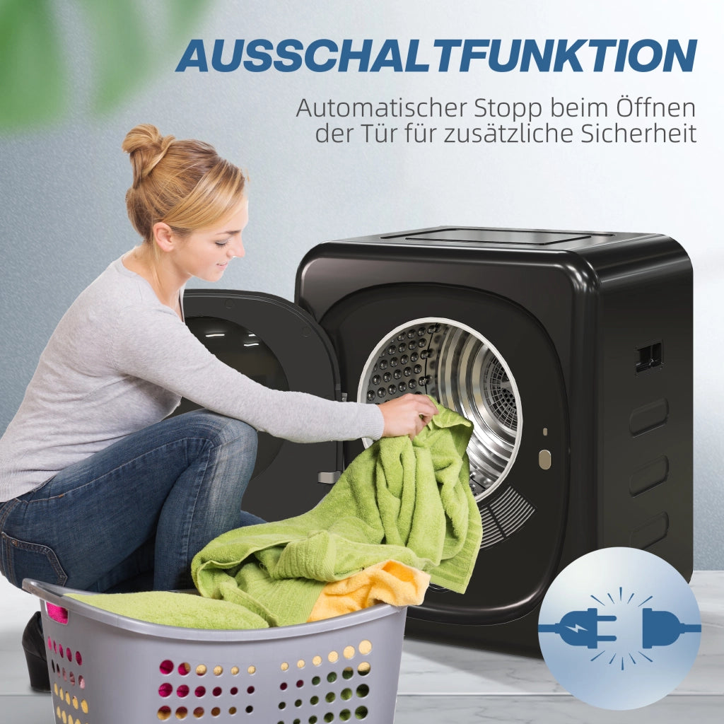 Asciugatrice UV Compatta ¨C Xylo ¨C 4 kg, Acciaio Inossidabile, Nero
