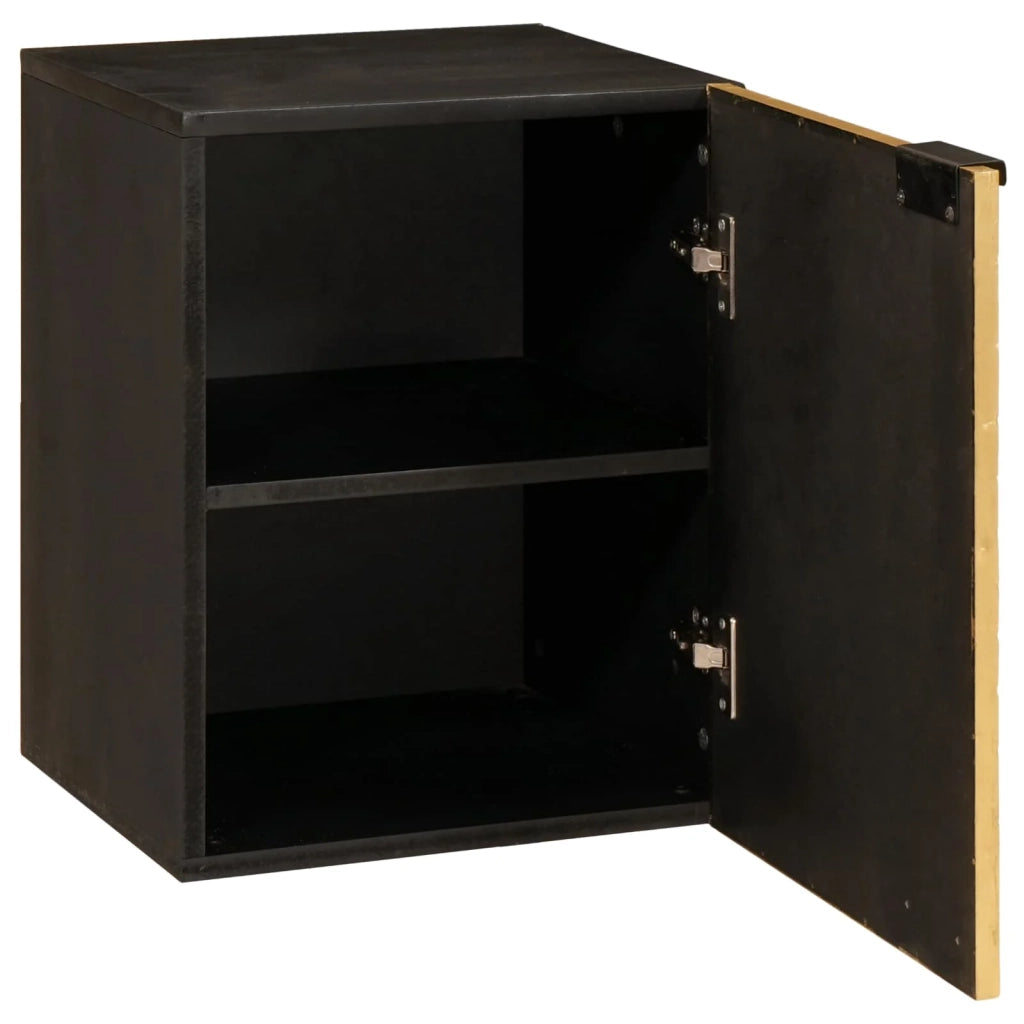 Mobile da Bagno con lo scaffale Nero e Oro 38 x 33 x 48 cm 4017848
