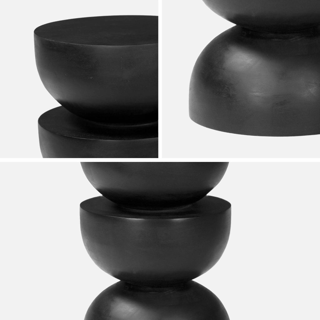 Tavolino in legno di mango, nero