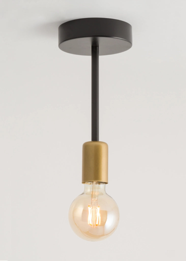 Plafoniera loft nera oro Gino E27 15W Sigma Lighting