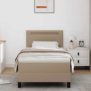 Letto a molle Cappuccino 90 x 200 cm Pelle sintetica 3339035