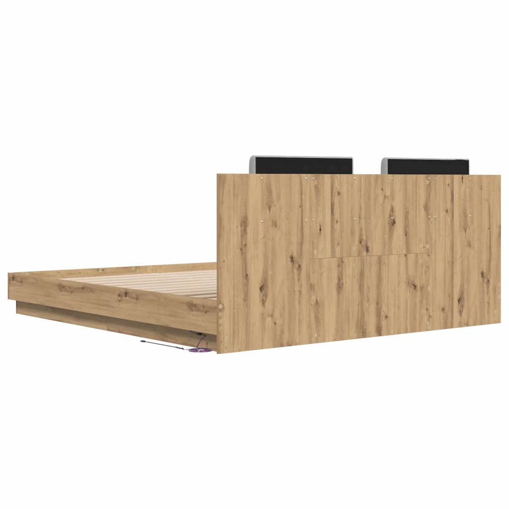 Struttura letto con testata Rovere artigianale 180 x 200 cm 3416335