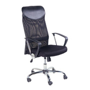 Poltrona Ufficio Kody In Poliestere Nero 49x48x115,5