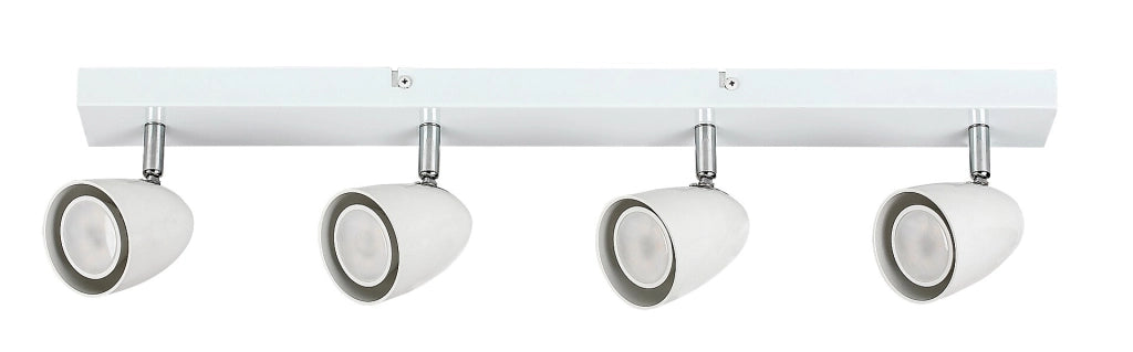 Plafoniera Rabalux Perico bianca 4 faretti GU10 orientabili