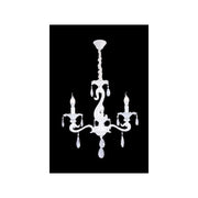 Trade Shop - Lampadario Soffitto Classico 3 Bracci E14 Vetro Cristallo Gocce Pendenti A15-3 -