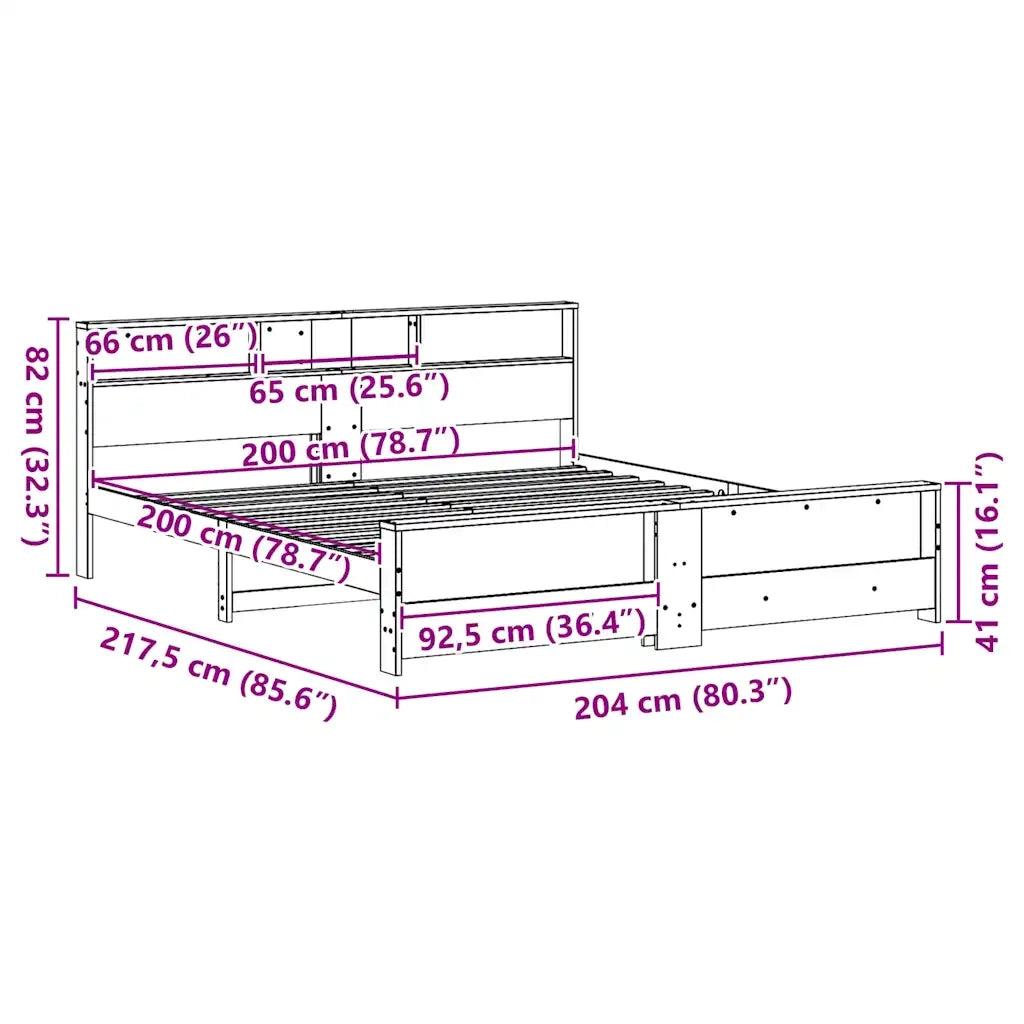 Struttura del letto-Giroletto Marrone 200 x 200 cm Legno multistrato