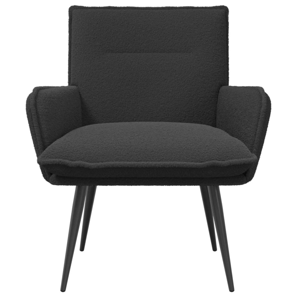 Poltrona Grigio Scuro Bouclé 42047695