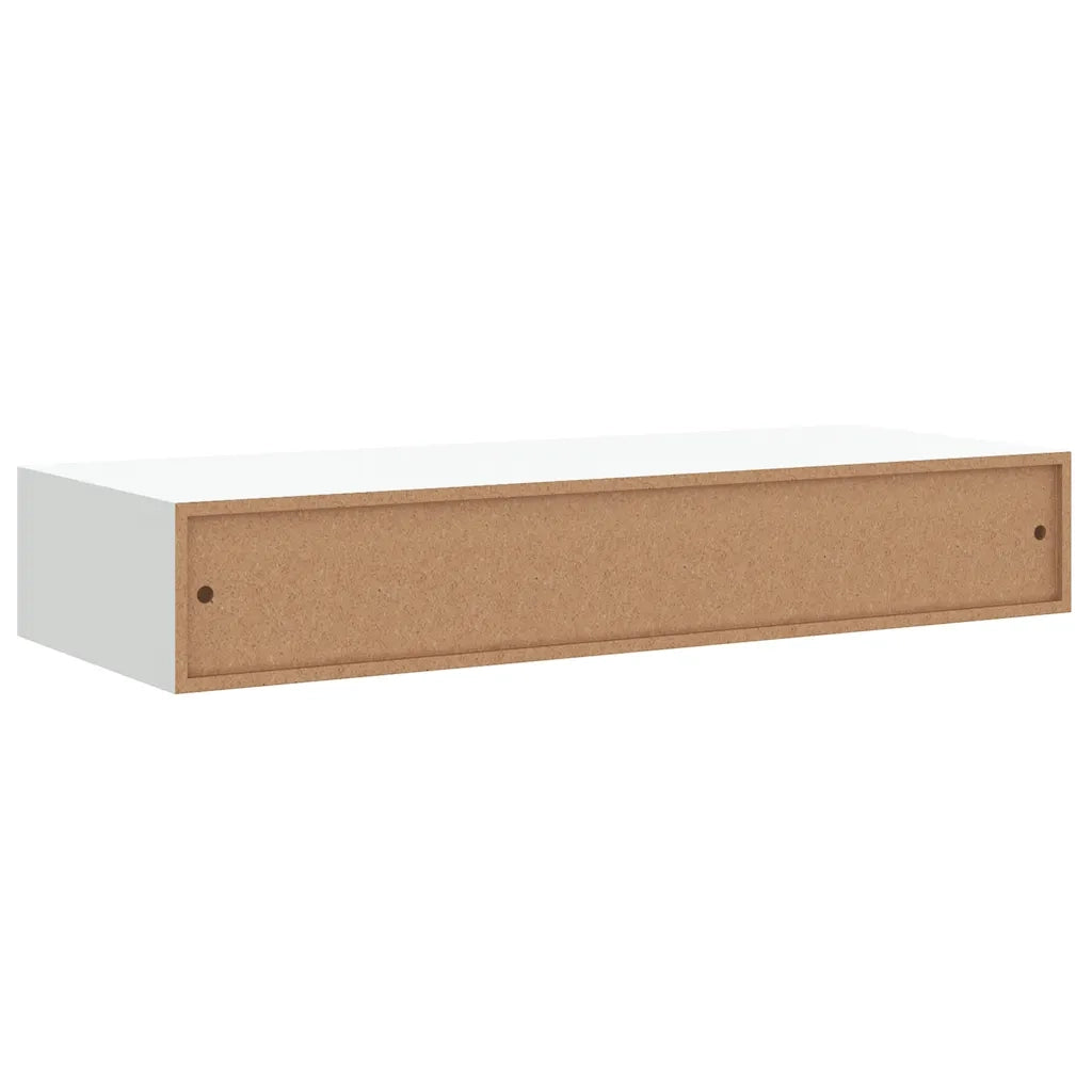 Scaffale con Cassetti da Parete Bianco 60x23,5x10 cm in MDF 330255